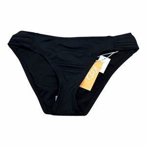 KONA SOL Women’s Black Ruched Bikini Bottoms Size Small NWT